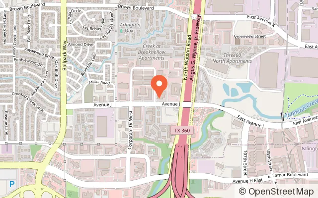 Map showing The Perfect Escape - Escape Room in Arlington, TX
