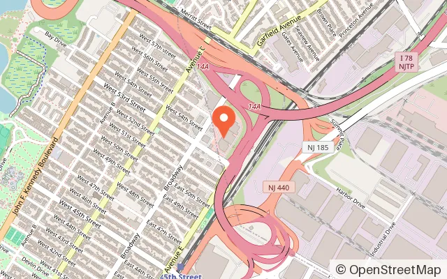 Map showing Catch Air Jersey City in Jersey City, NJ