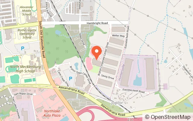 Map showing Frankie's of Charlotte in Huntersville, NC