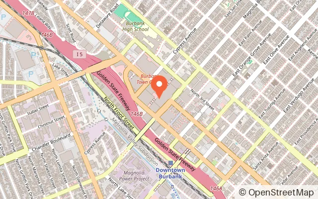 Map showing Rockin Kids Burbank in Burbank, CA