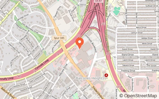 Map showing ARs Entertainment Hub San Antonio in San Antonio, TX