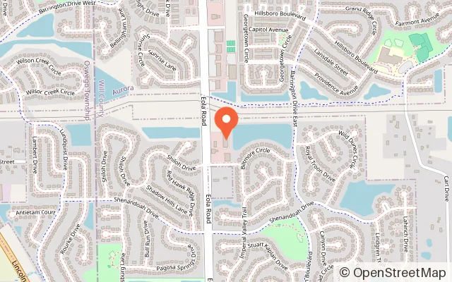Map showing Open Kids Playground in Aurora, IL