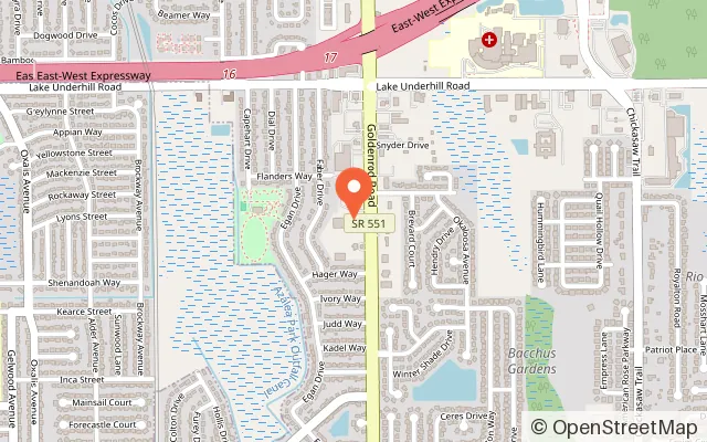 Map showing Astro Skate of Orlando in Orlando, FL