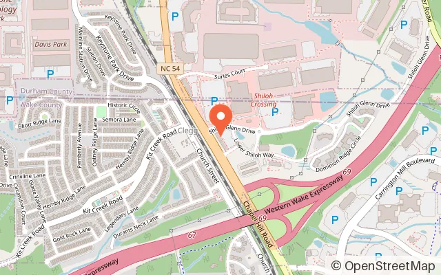 Map showing Town Of Fun in Morrisville, NC