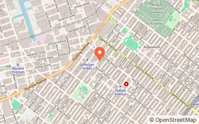 Map showing Xanadu Roller Arts in Brooklyn, NY