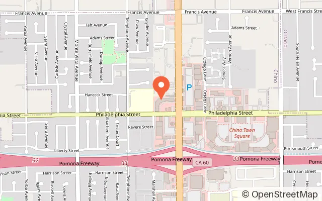 Map showing Chuck E. Cheese in Chino, CA