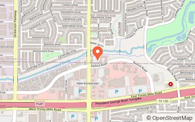 Map showing Kidtopia in Carrollton, TX