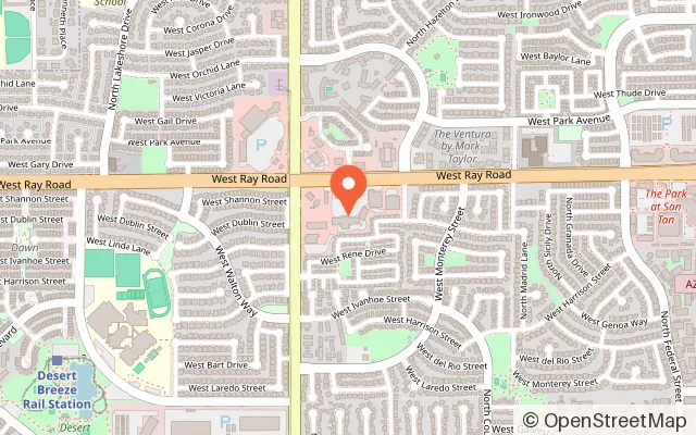 Map showing Swingin' Safari Mini Golf, LLC in Chandler, AZ