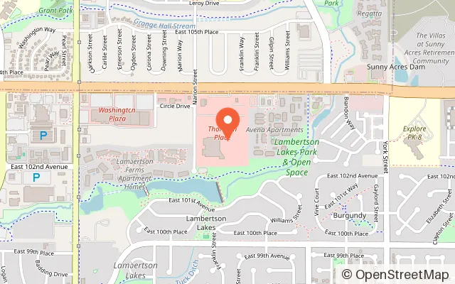 Map showing Funcity Adventure Park in Thornton, CO