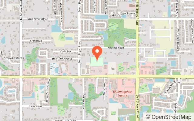 Map showing Heroes Paradise in Brandon, FL