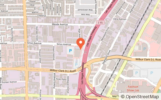 Map showing Fantasy Claw Arcade Area 15 in Las Vegas, NV