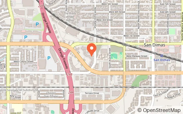 Map showing Altitude Trampoline Park San Dimas in San Dimas, CA