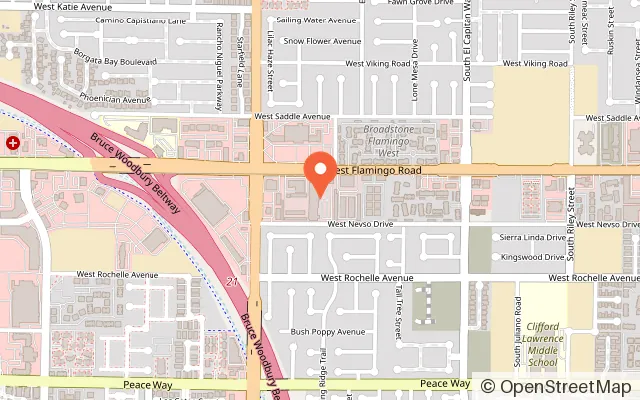 Map showing Las Vegas Ice Center in Las Vegas, NV