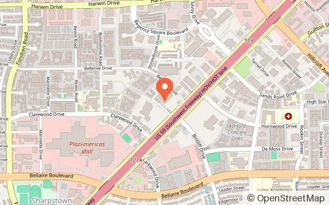 Map showing Jumping World in Houston, TX