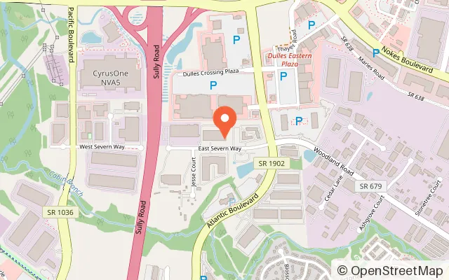 Map showing K1 Speed Dulles in Sterling, VA