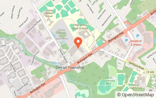 Map showing Funzilla Delran in Delran, NJ