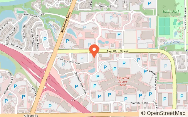 Map showing Game Show Battle Rooms - Indianapolis (Castleton) in Indianapolis, IN