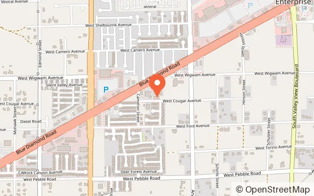 Map showing Bouncy World Indoor Mega Playland & Cafe in Las Vegas, NV