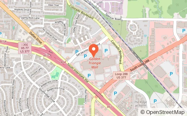Map showing Launch Family Entertainment in Denton, TX