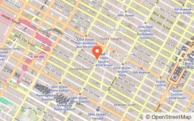 Map showing Squarena in New York, NY