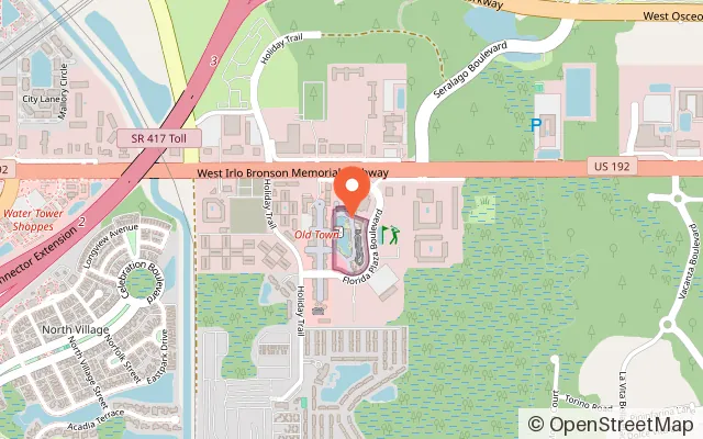 Map showing Fun Spot America Theme Parks - Kissimmee in Kissimmee, FL