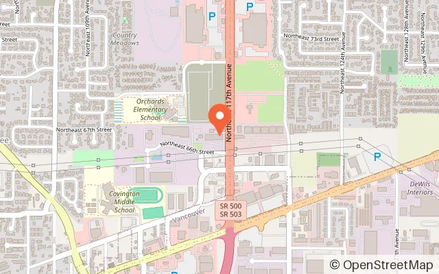 Map showing Dizzy Castle in Vancouver, WA