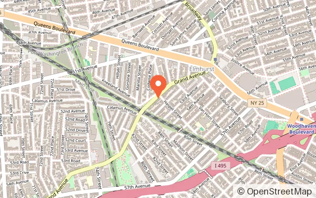 Map showing Fun Galaxy in Flushing, NY