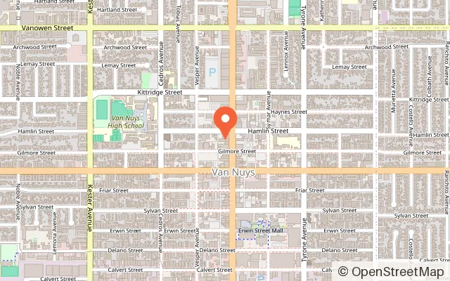 Map showing BREAK ROOM LA - LA's Rage Room & Axe Throwing in Van Nuys, CA