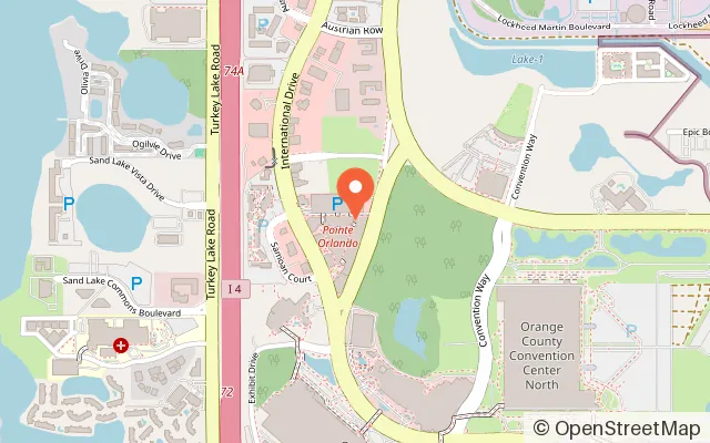 Map showing Monkey Joe's in Orlando, FL
