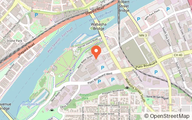 Map showing Bouldering Project - St Paul in St Paul, MN