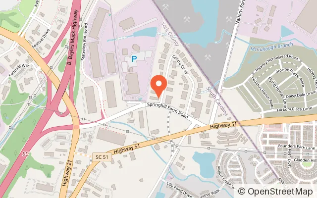 Map showing E-Sports Arcade in Fort Mill, SC