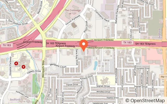 Map showing Lucky Strike Euless in Euless, TX