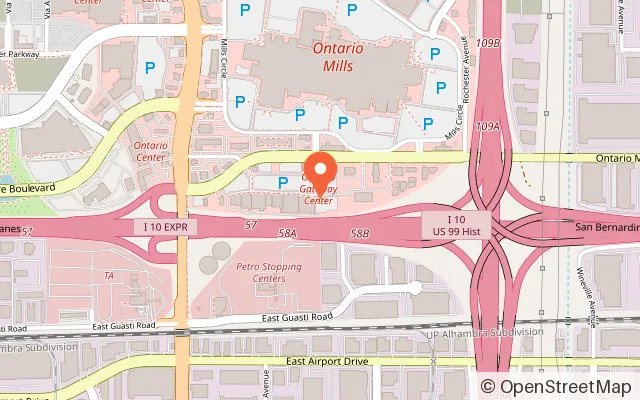 Map showing iFLY Indoor Skydiving - Ontario in Ontario, CA