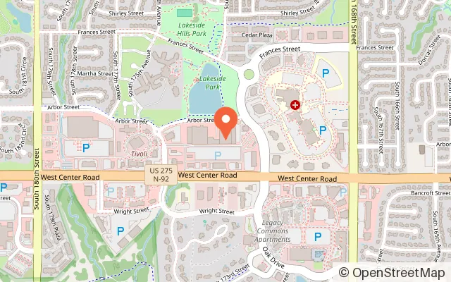 Map showing Spare Time Omaha in Omaha, NE