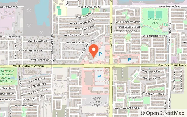 Map showing Kids Empire Phoenix Laveen in Phoenix, AZ