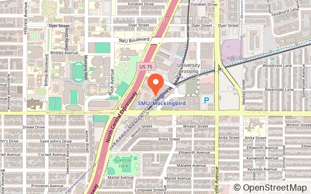 Map showing Sandbox VR in Dallas, TX