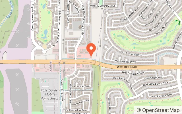 Map showing Surprise & Shine in Surprise, AZ