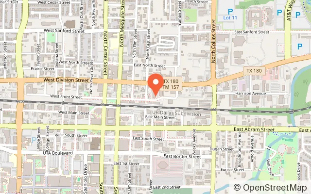 Map showing Cidercade Arlington in Arlington, TX