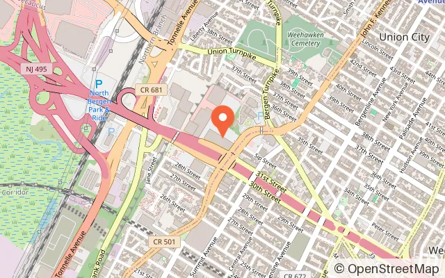 Map showing Kids Empire North Bergen in North Bergen, NJ