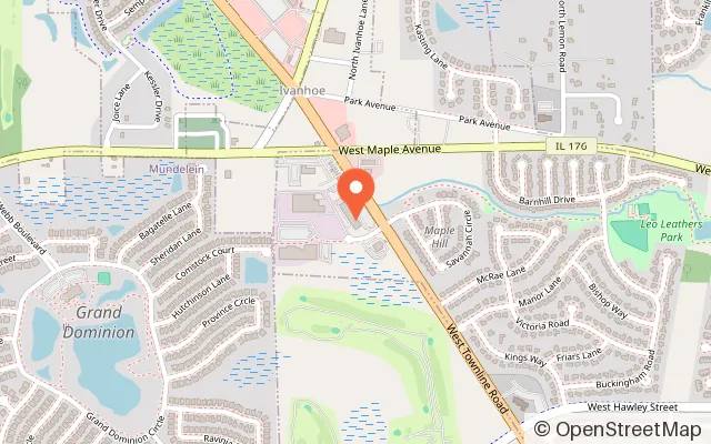 Map showing Whimsy Women’s Collective Shop & Play in Mundelein, IL