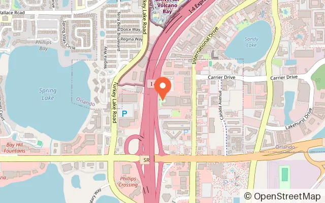 Map showing CoCo Key Water Park in Orlando, FL