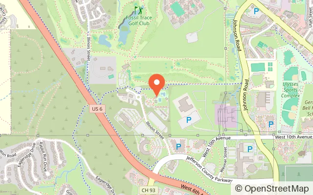 Map showing The Splash at Fossil Trace in Golden, CO