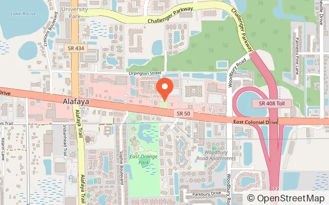 Map showing Congo River Golf in Orlando, FL