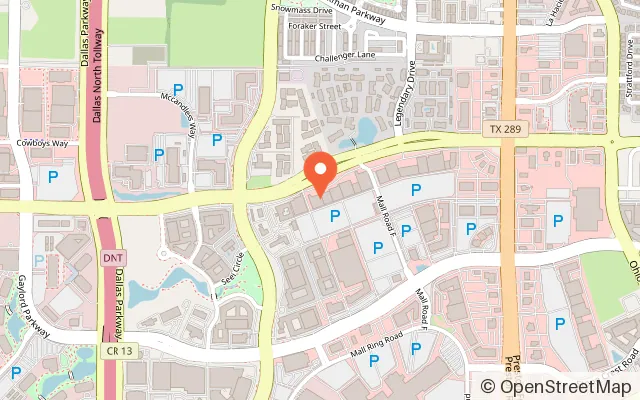 Map showing Cloudbound Frisco Preston Ridge in Frisco, TX