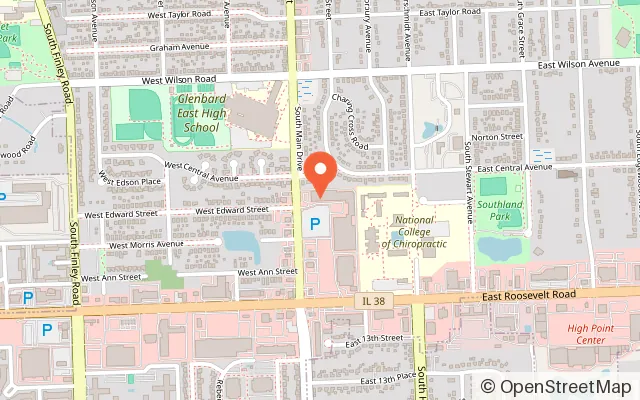 Map showing Enchanted Castle Family Entertainment Center in Lombard, IL