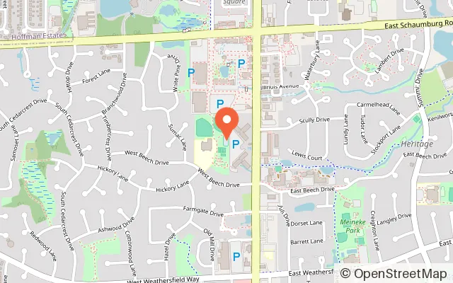 Map showing Timbercrest Park Skate Rink in Schaumburg, IL