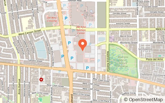Map showing Dave & Buster's Torrance in Torrance, CA