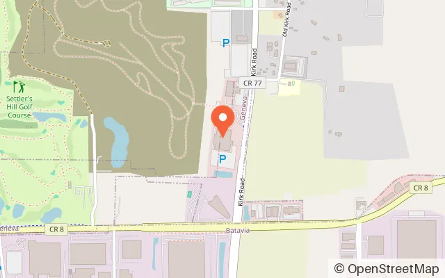 Map showing Fox Valley Ice Arena in Geneva, IL