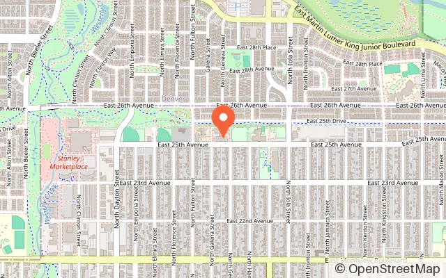 Map showing Baby University in Aurora, CO