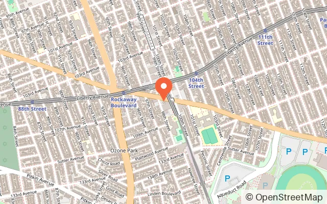 Map showing Bowl 360 Ozone Park in Ozone Park, NY